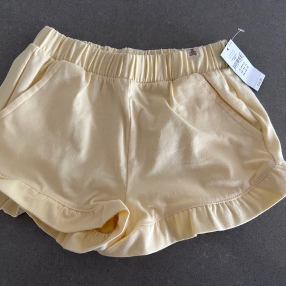 NWT Gap Girls 4T 4 Year Ruffle Yellow Shorts New